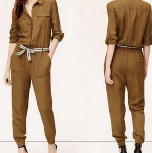 Loft Ann Taylor tan jumpsuit